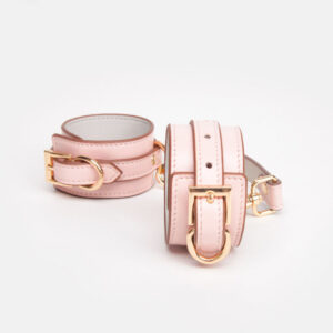 Pink Leather Handcuffs Hera