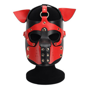 Red BDSM Dog Muzzle Puppy